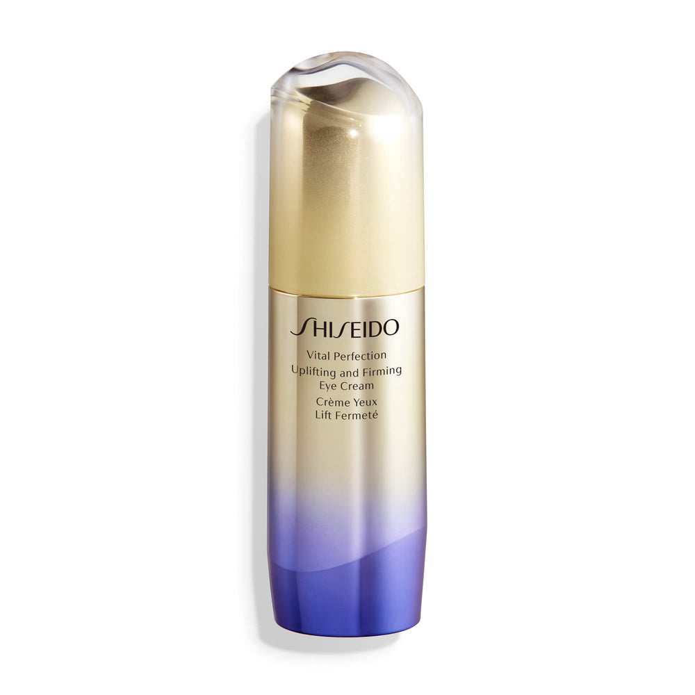 Shiseido Vital Perfection eye cream tube for visible lifting and firming around the eyes.