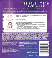 Shokunin Megurism Gentle Steam Eye Mask Yuzu Citrus in use provides gentle warmth for relaxation.