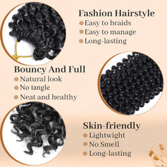 ShowCoco Passion Twist 22in odorless crochet hair offers a carefree, lasting feel.