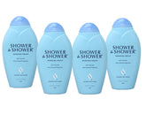 Shower To Shower Morning Fresh Lavender bottle pour for lasting fragrance and dryness.