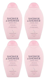 Shower To Shower absorbent body powder bottle close-up showing long-lasting freshness.