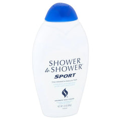 Shower To Shower sport close-up texture shows fine absorbent powder
