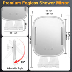 Showvigor anti-fog shower mirror stays fog-free in steam.