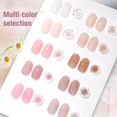 SHOYUM Jelly Nude color swatches displaying translucent nude options