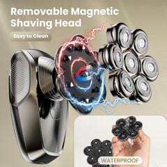 SHPAVVER 7D floating head adapting to contours for a smoother shave