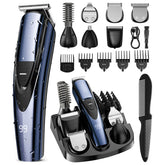ShPAVVER beard trimmer front view blue handle for precise grooming