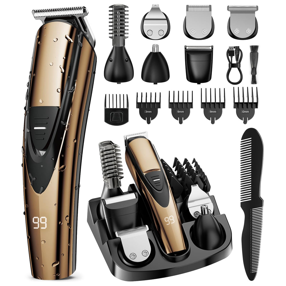 SHPAVVER beard trimmer front view for precise facial grooming