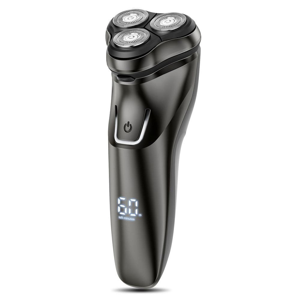 SHPAVVER cordless razor front view emphasizes ergonomic design for comfortable daily shaving.