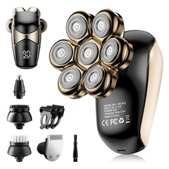 SHPAVVER head shaver 7D floating head closeup demonstrates precise and efficient shaving.