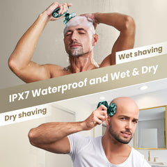 SHPAVVER ergonomic handle keeps comfortable grip during long shaves.