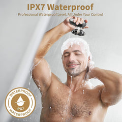 SHPAVVER head shaver IPX7 waterproof for shower-ready use.