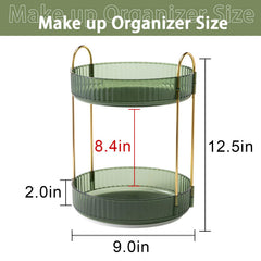 shuang qing rotating makeup organizer demonstrates 360 degree spin for quick access