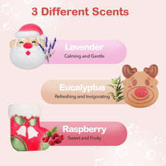 SHUCHING bath bombs in bright colours offer a relaxing, sensory spa-like experience