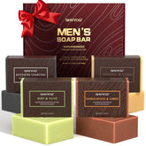 SHVYOG mens soap turmeric amber bar exfoliating for refreshed skin.