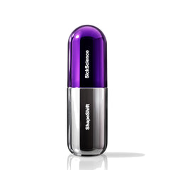 SickScience ShapeShift bottle and pump showcasing the vegan firming serum for neck and jawline.