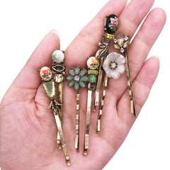 SICOPEE vintage hair clips style-2 bronze-toned design adds retro decoration