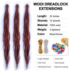 Siddiuop double-ended dreadlocks close-up demonstrates easy installation and a natural appearance.