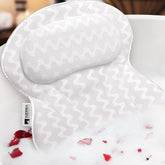 Sierra Concepts Paradise Bath Pillow top view shows plush neck support for relaxation.