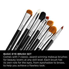 Sigma Beauty E55 eyeshadow brush close-up highlighting smooth, precise color blend