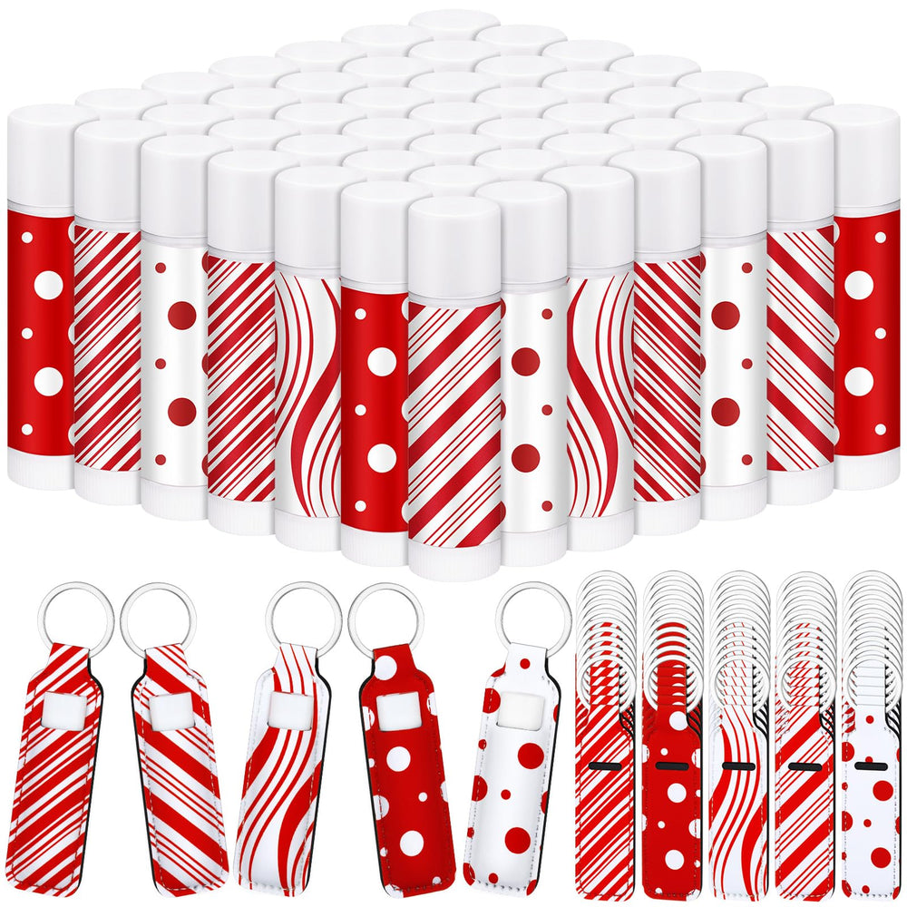 Siifert Christmas lip balms bulk with candy-themed wrappers ideal for gifting.