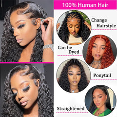 Silinli deep wave hair close up highlights soft texture and tangle-free feel