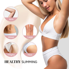 Applying SILKDERMIS belly-firming cream to the stomach for firming look
