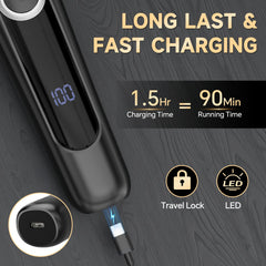 SilkGlow nose trimmer with 360-degree rotation for painless removal.