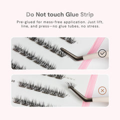 Silly George 24 clusters in bionic silk fibers for light, natural-length enhancement.