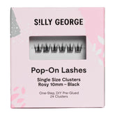 Silly George single-size Pop-On clusters pack front for quick, clean, low-waste lash upgrade