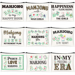 SilTriangle mahjong cosmetic bag nine-styles pack for versatile gifting and daily organization