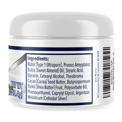 Silver Miracles colloidal silver cream application-dispense enables easy, even application for everyday use.