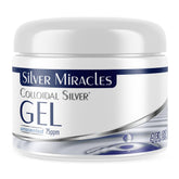 Silver Miracles colloidal silver gel 4oz jar for burn relief and soothing skin