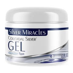 Silver Miracles colloidal silver gel 4oz jar for burn relief and soothing skin