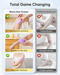 SILVLF Crystal Hair Eraser used on arm for painless grooming