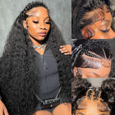 Simeider deep wave lace front wig natural look for everyday styling.