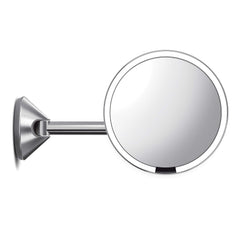 simplehuman mirror with sensor light activated for hands-free grooming