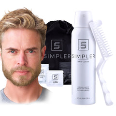 SIMPLER Hair Color for Men Kit packaging highlights safe, beginner-friendly setup