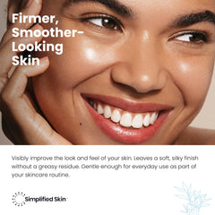 Simplified Skin hidratante retinol rostro, textura ligera y no grasa para uso diario.