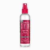 Simply Stylin' Light Silk Hair Spray bottle ready to smooth frizz with light heat protection.