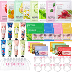 SIMSHOTUS 48-piece spa kit facial masks for at-home pampering and refreshed skin