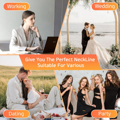 sinBron neck tape lifting invisible in-use view illustrating easy application.