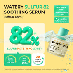 SINSURU Watery Sulfur 82 lightweight texture pour shows daily sensitive-skin use