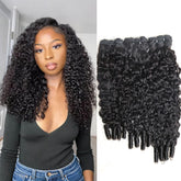 Sinuowei curly hair bundles 16-inch water wave for natural volume and quick styling
