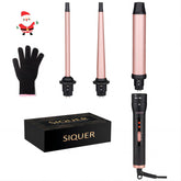 SIQUER 3in1 curling wand set rose 1/2-inch barrel for quick beach waves and shine.