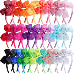 SIQUK bow headbands in soft fabric closeup show color variety for outfits.
