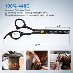 Sirabe convex edge enables smooth slicing through wet or dry hair