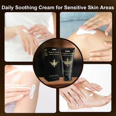 Siripine Numbing Cream drying quickly leaves no sticky residue on skin.