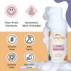 Sissy Kay Kids Face Wash tear-free formula for sensitive skin.