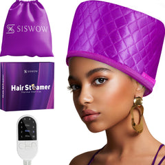SISWOW hair steamer cap front view for at-home deep conditioning rituals