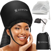 SISWOW net plopping cap for drying curly hair with even heat.